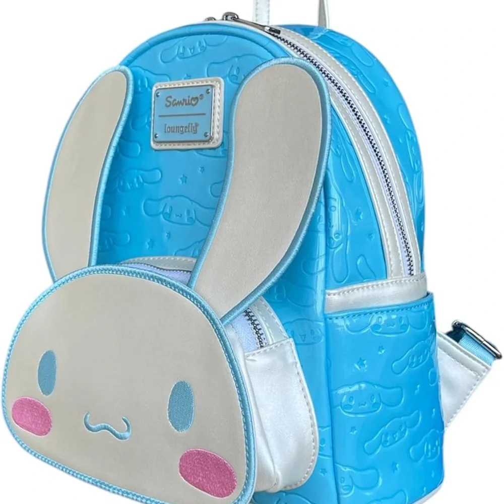 Loungefly Sanrio Cinnamon Roll Moveable Ears Blue mini Backpack Hard Tag New!